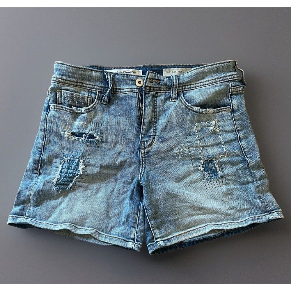 Pilcro‎ & The Letterpress Jorts Anthropologie Jean Shorts 27 Slim Boyfriend Edgy